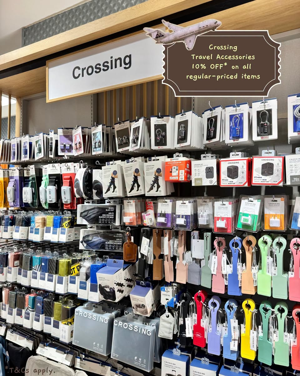 Crossing travel accessories at Takashimaya