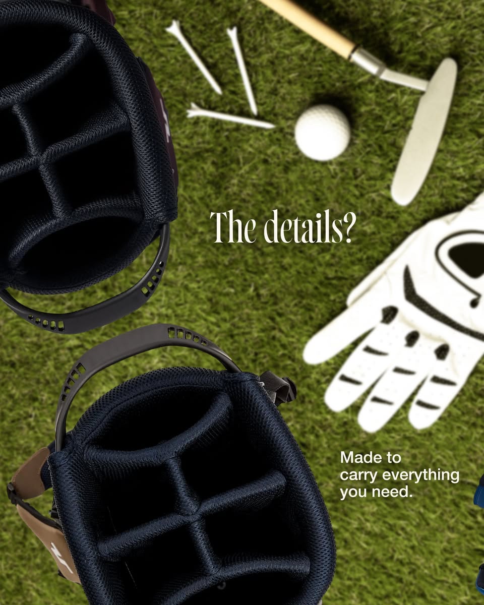 JL Flare Colour Block Golf Bag and backpack