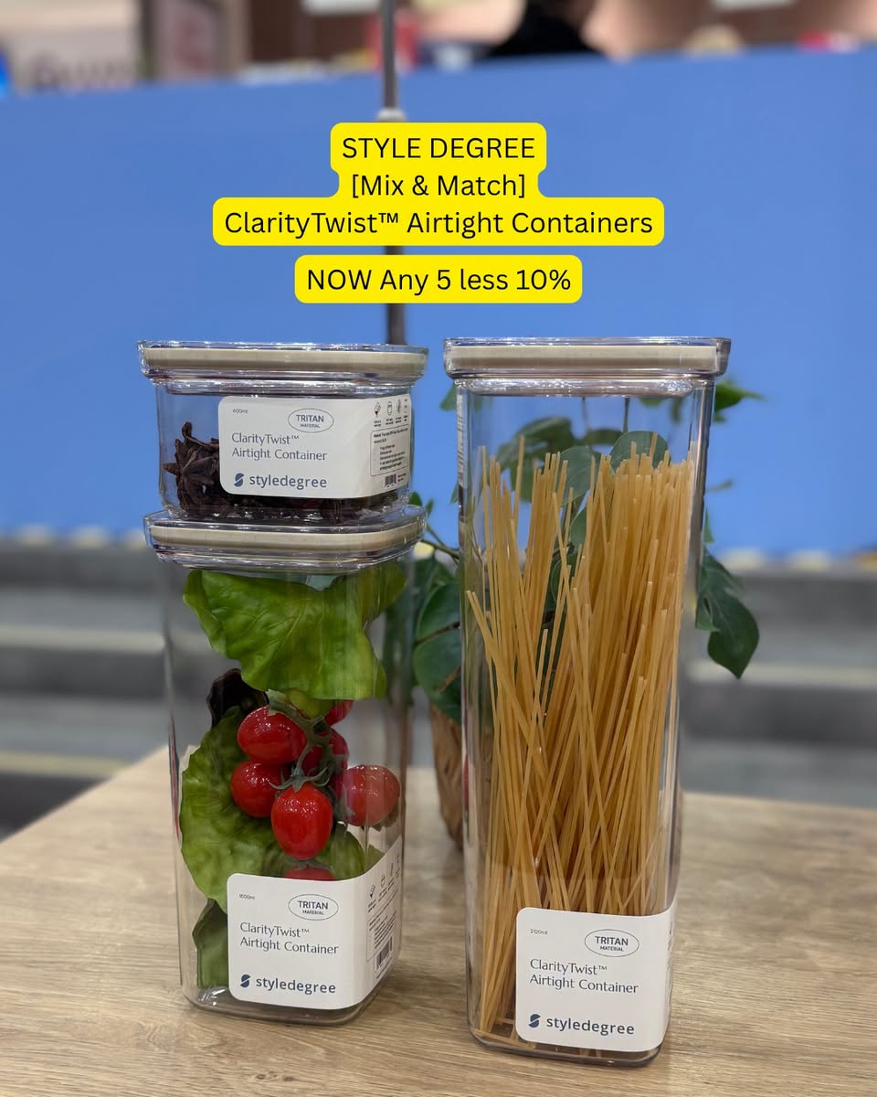 styledegree ClarityTwist Airtight Containers by Tritan