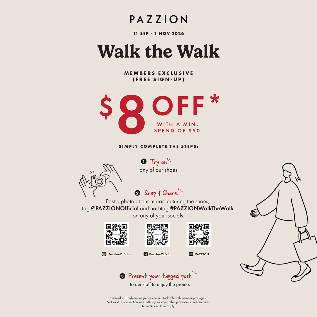 PAZZION Walk the Walk members promotion at Wisma Atria