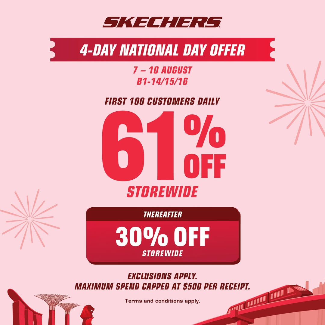 Skechers SG61 Sale at Wisma Atria - Up to 61% Off Storewide