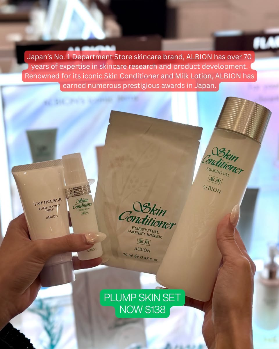ALBION PLUMP SKIN SET at Takashimaya SJ60
