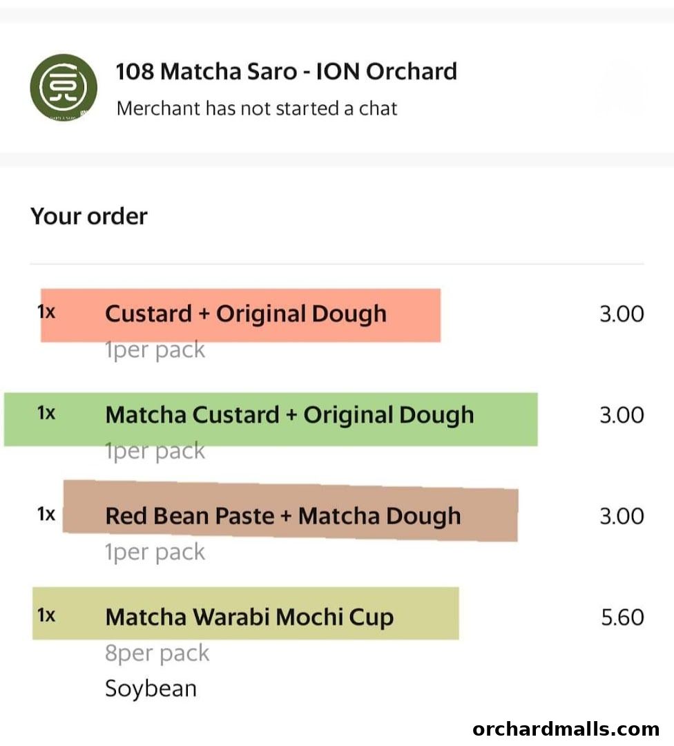 A list of matcha-flavored desserts and doughs from 108 Matcha Saro.