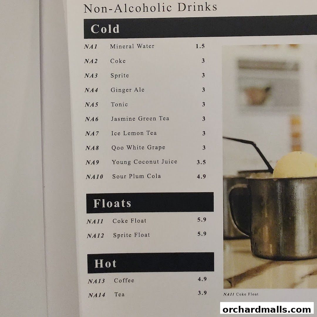 Menu page for 49 Seats The Centrepoint