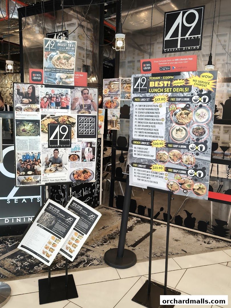 Menu page for 49 Seats The Centrepoint