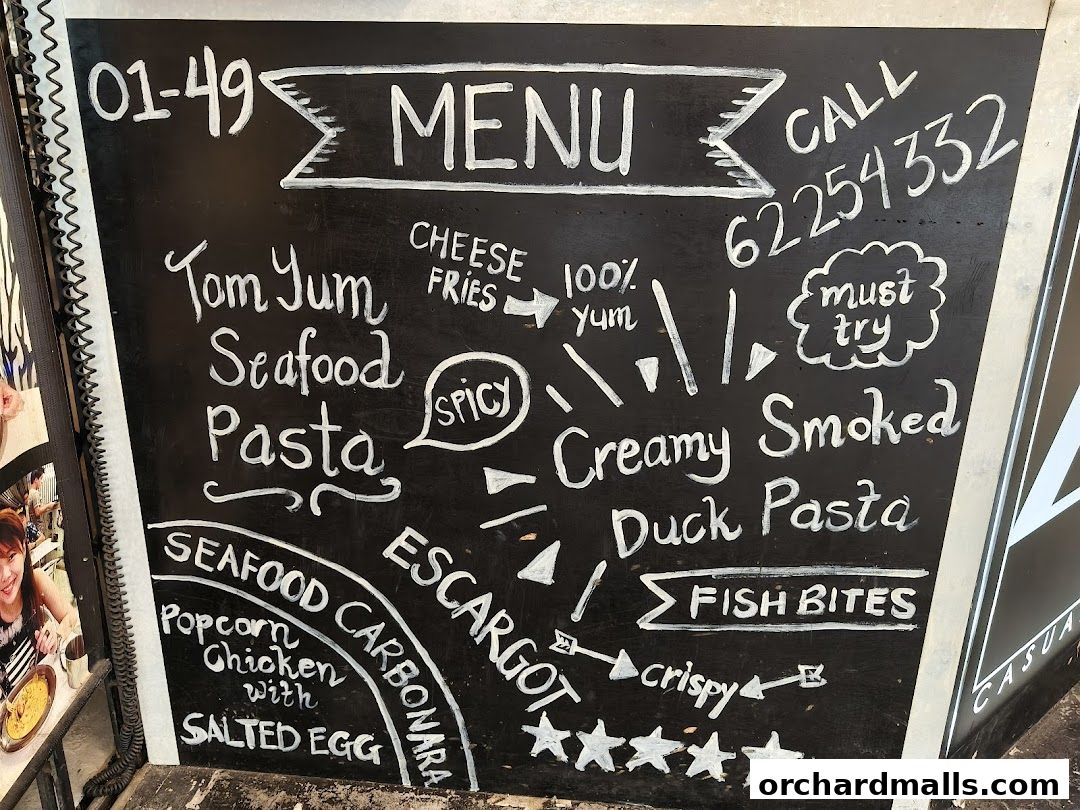 Menu page for 49 Seats The Centrepoint