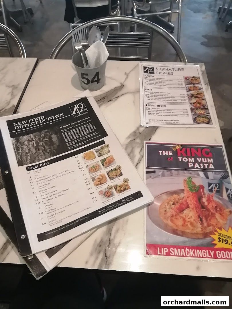 Menu page for 49 Seats The Centrepoint