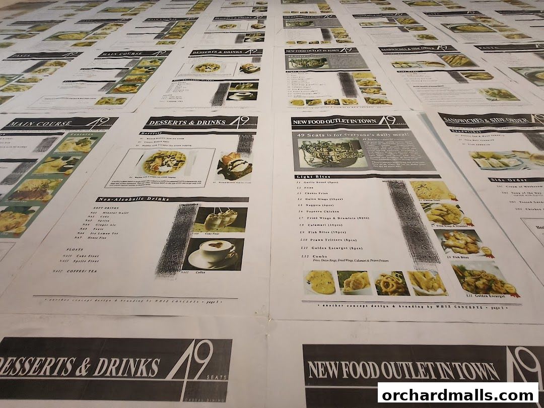 Menu page for 49 Seats The Centrepoint