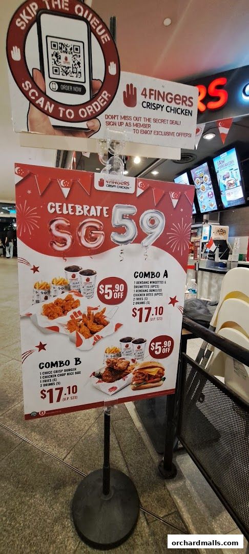 Menu page for 4Fingers Crispy Chicken