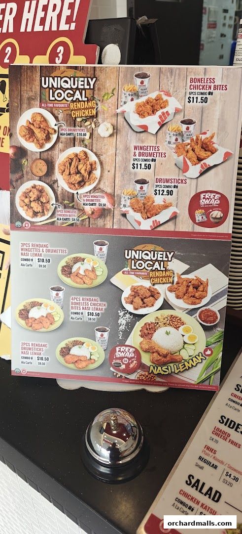 Menu page for 4Fingers Crispy Chicken