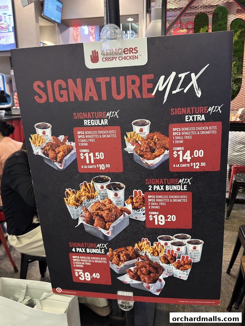 Menu page for 4Fingers Crispy Chicken