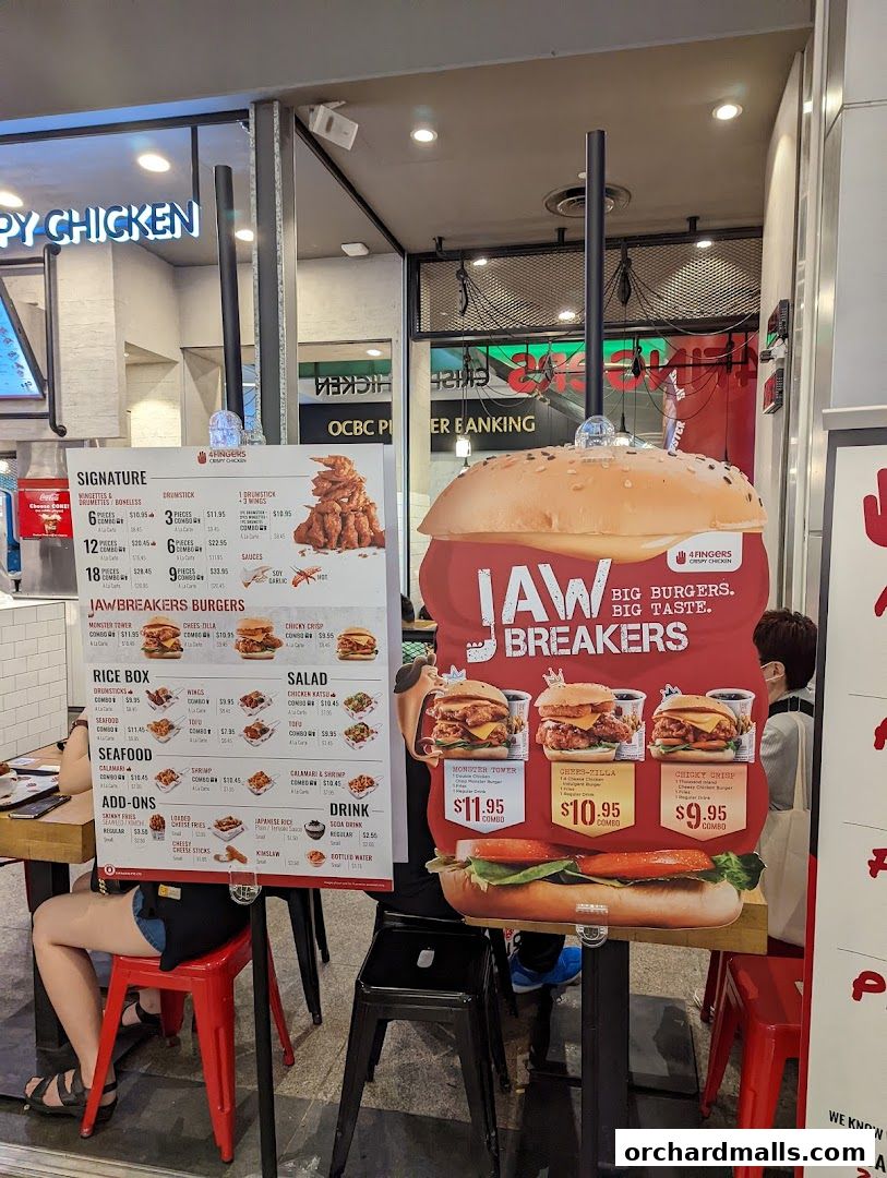 Menu page for 4Fingers Crispy Chicken