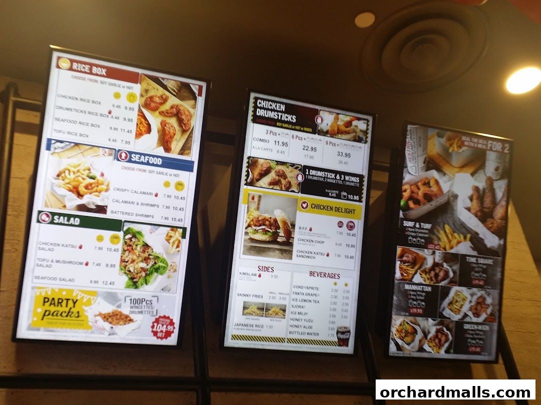 Menu page for 4Fingers Crispy Chicken