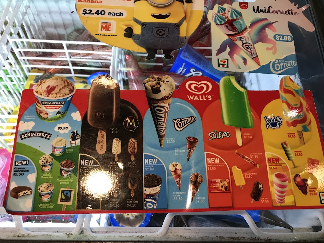 Menu page for 7-Eleven