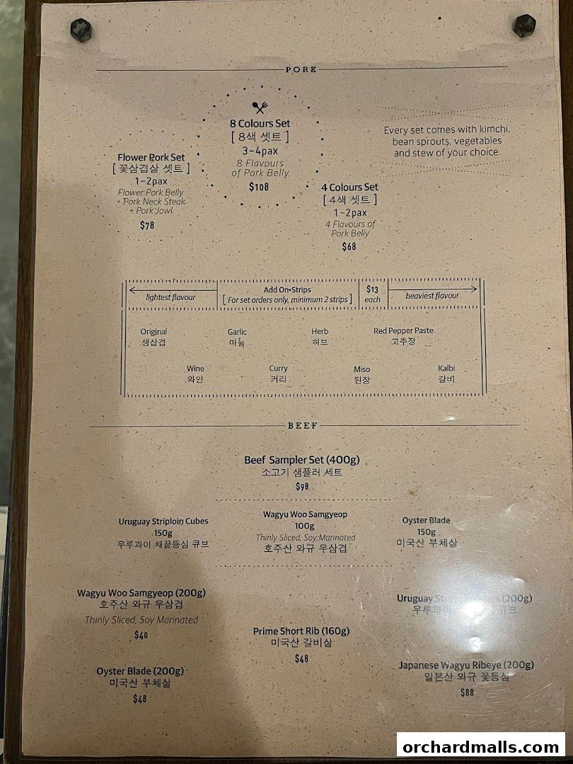 8 Korean BBQ  Korean Bbq Orchard  Shaw Centre