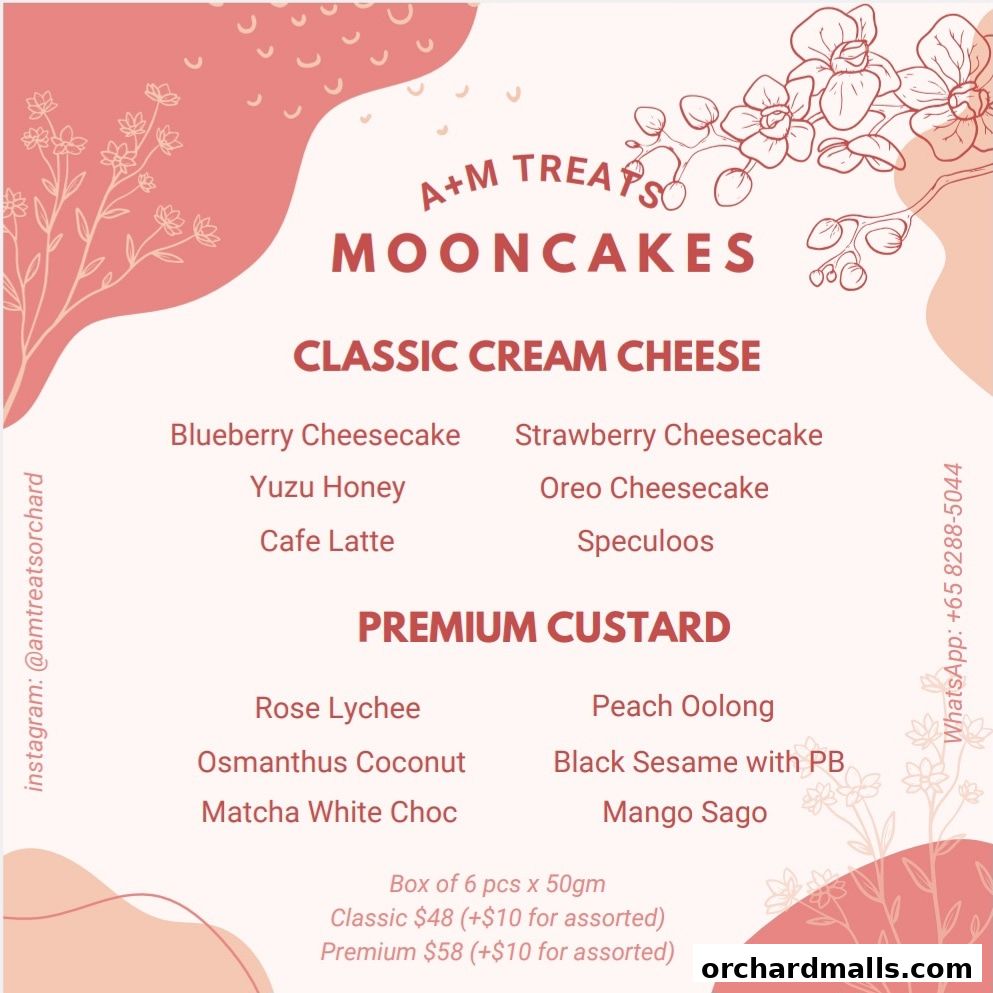 Menu page for AM Treats