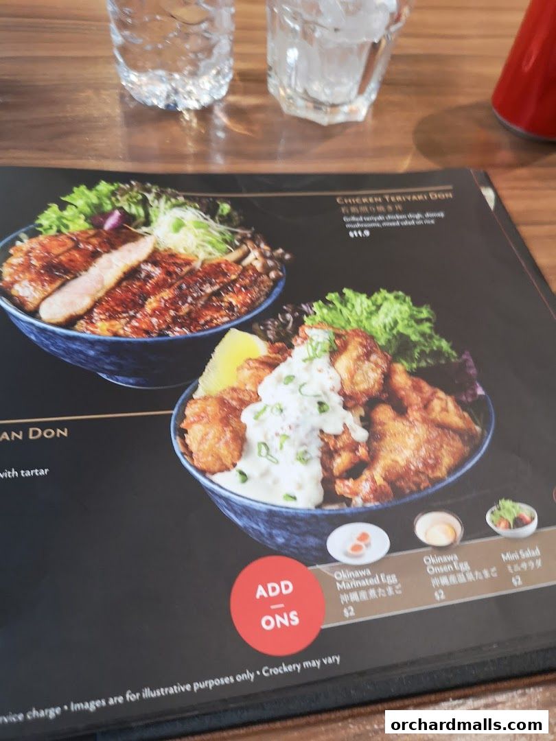 Menu page for Aburi-EN Isetan Scotts