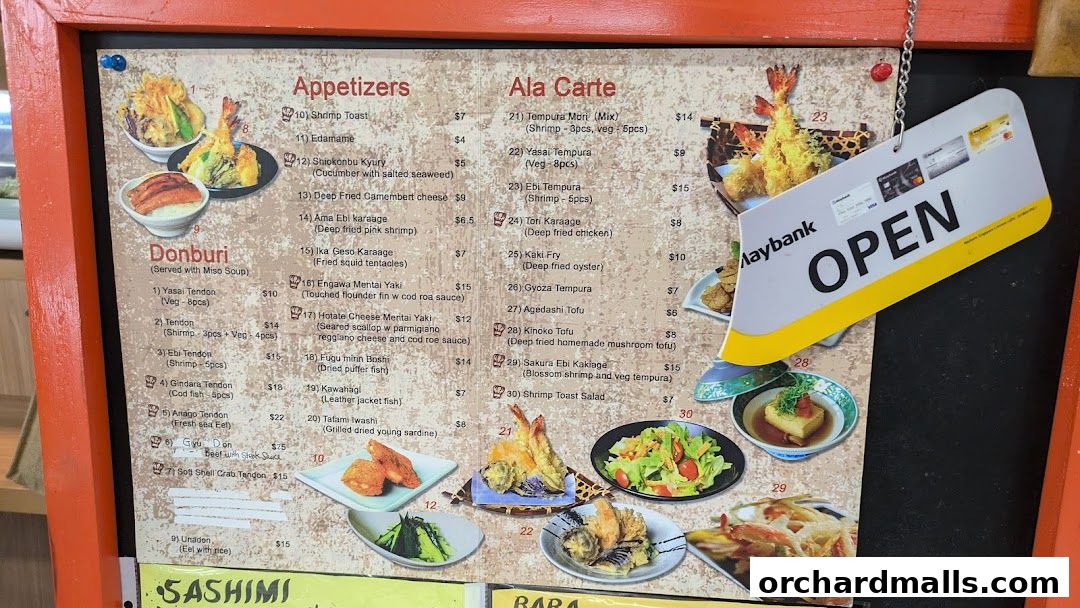 Menu page for Age Ya