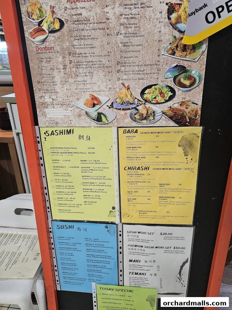 Menu page for Age Ya