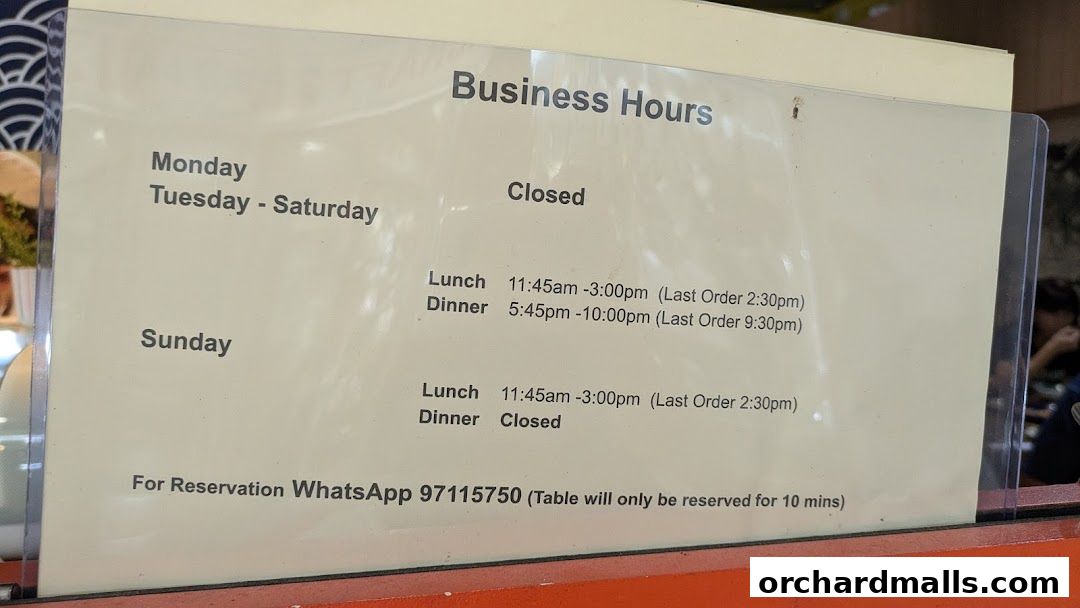 Menu page for Age Ya