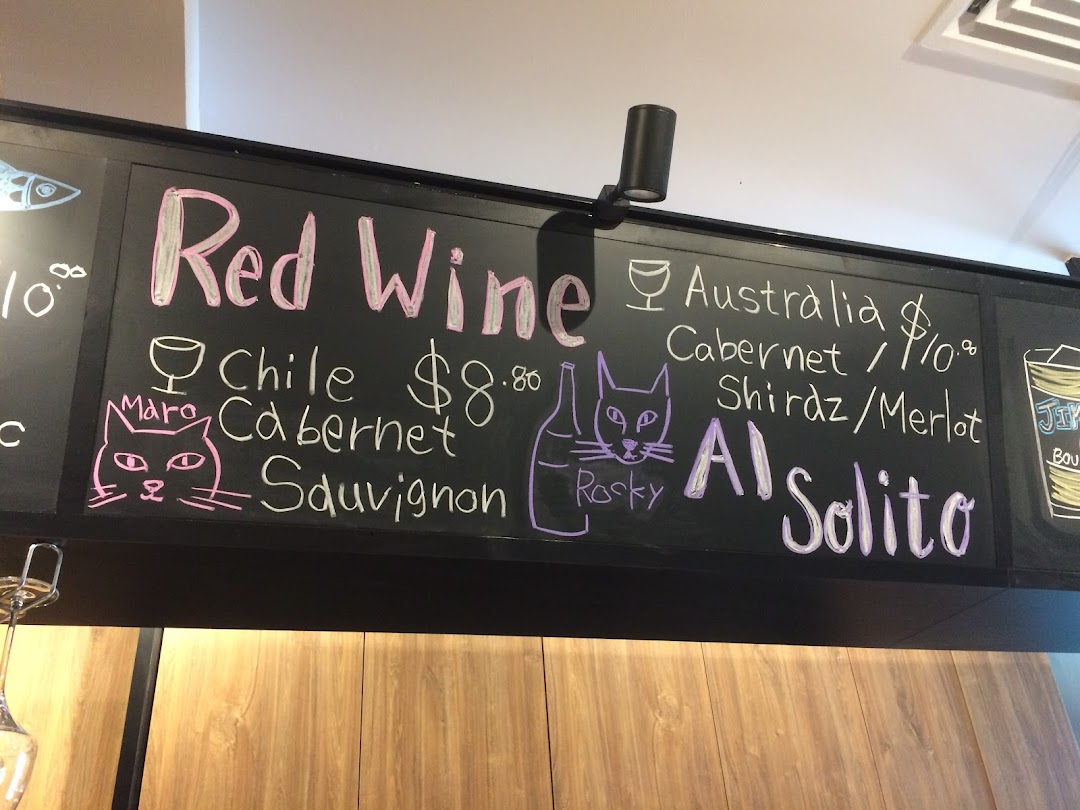 Menu page for AL Solito Japanese Italian izakaya