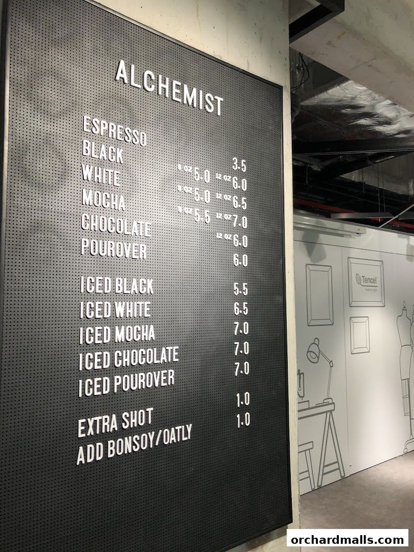 Menu page for Alchemist The Heeren