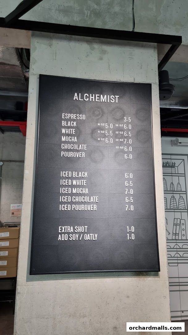 Menu page for Alchemist The Heeren