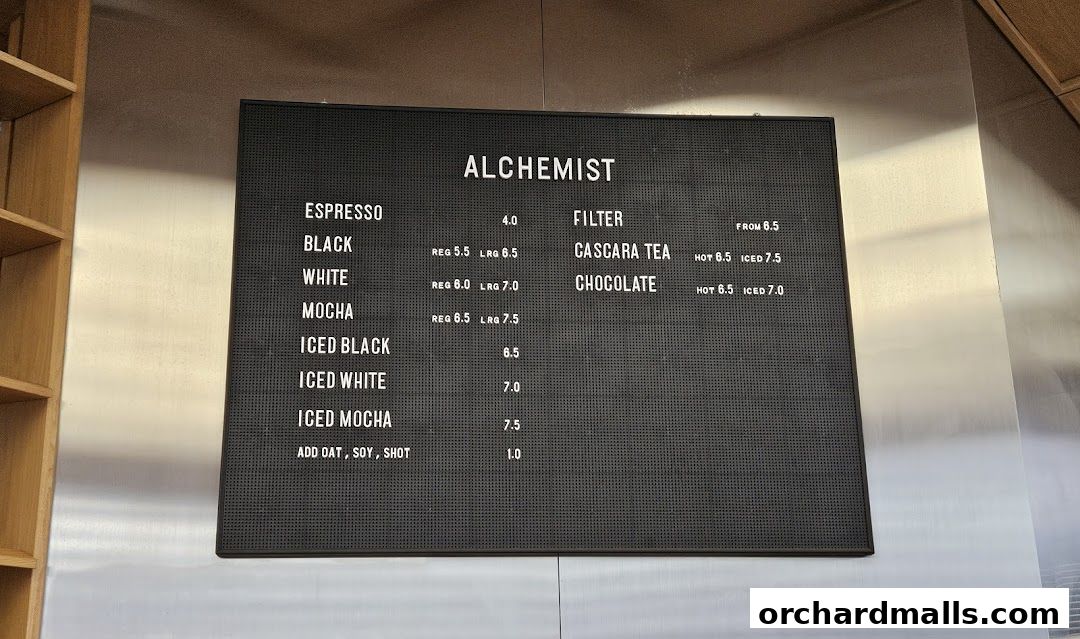 Menu page for Alchemist The Heeren
