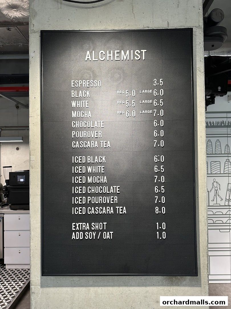 Menu page for Alchemist The Heeren