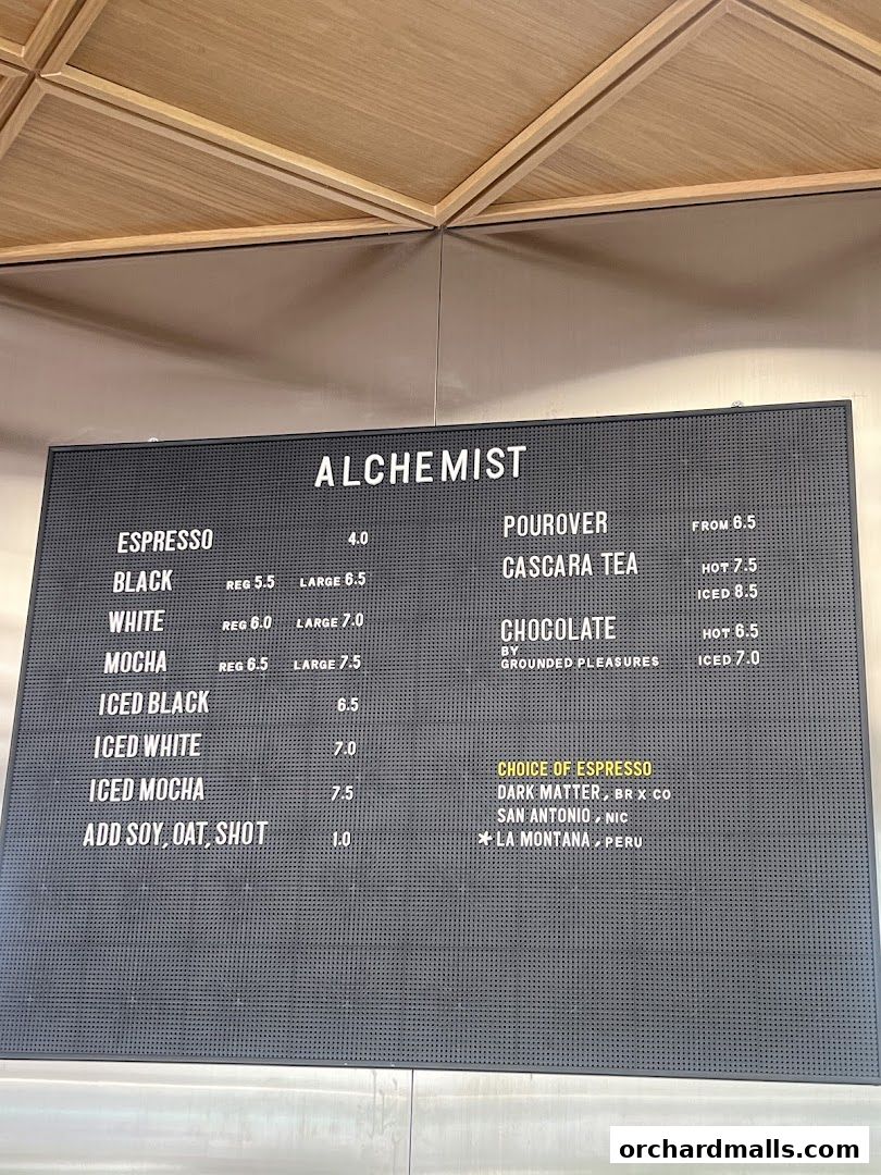 Menu page for Alchemist The Heeren