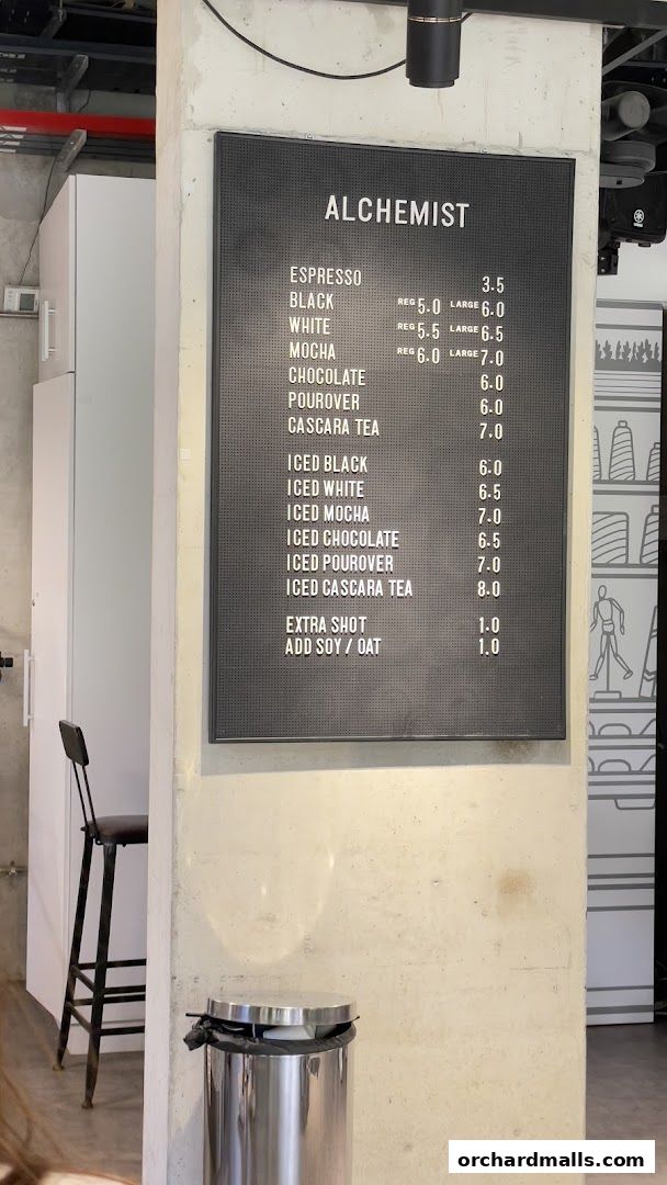 Menu page for Alchemist The Heeren