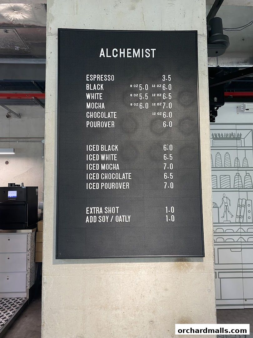 Menu page for Alchemist The Heeren