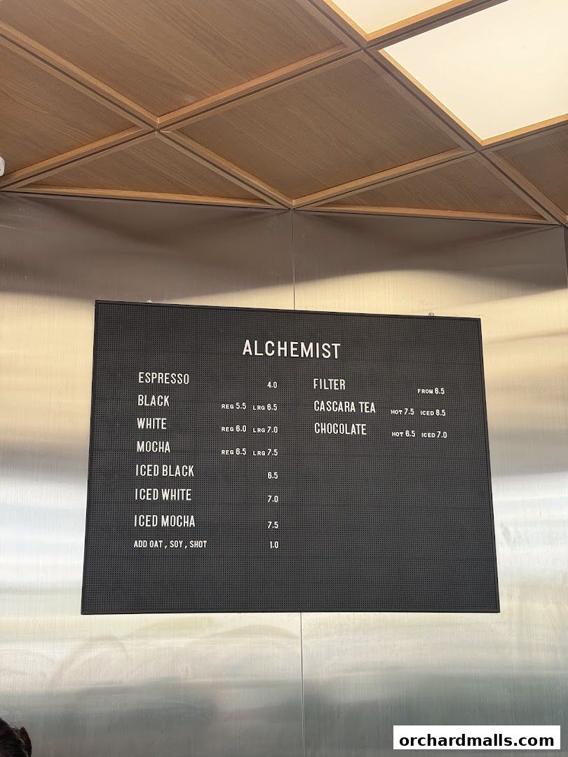 Menu page for Alchemist The Heeren