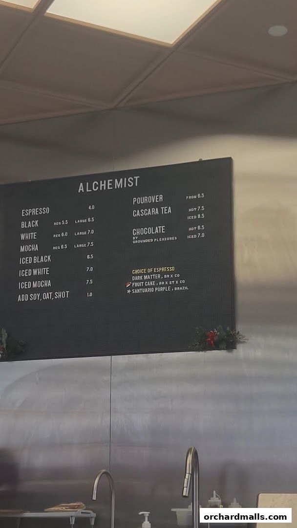 Menu page for Alchemist The Heeren