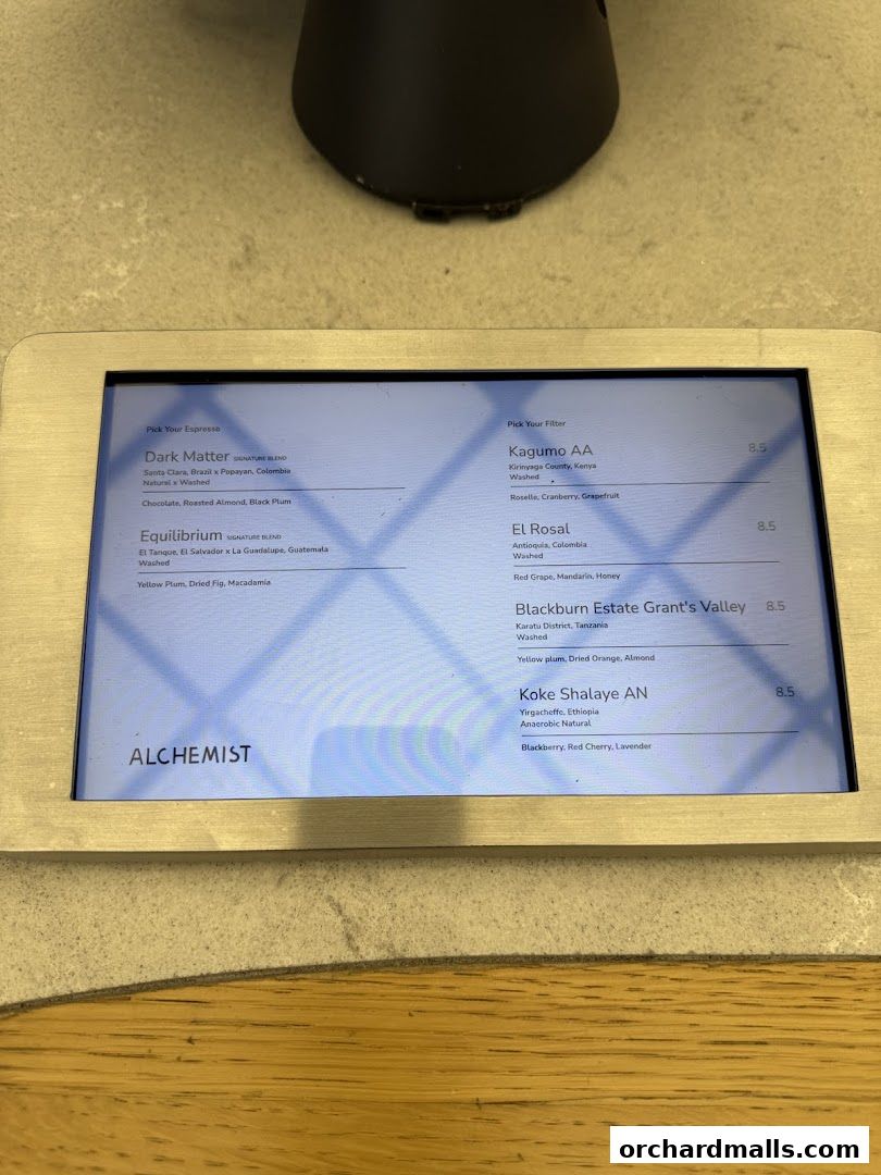 Menu page for Alchemist The Heeren