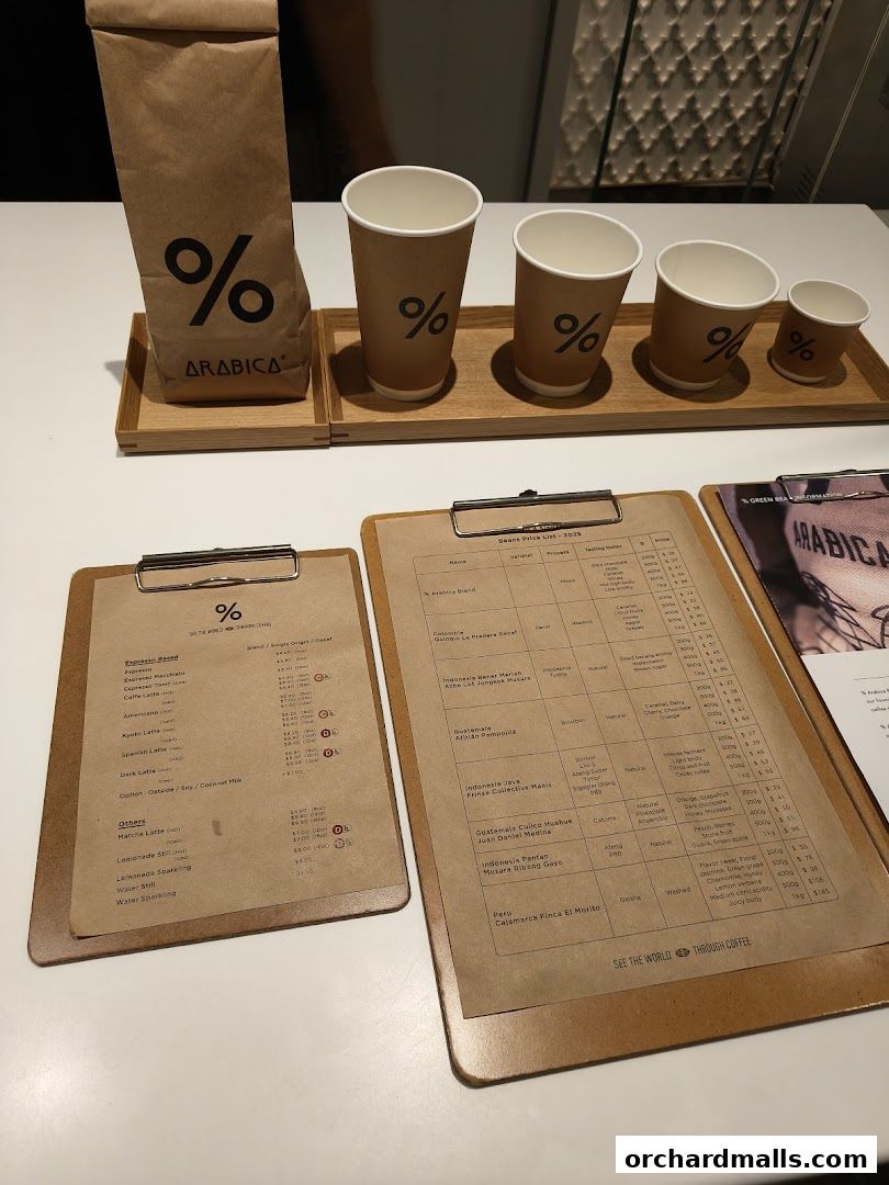 Menu page for  Arabica Singapore 313Somerset
