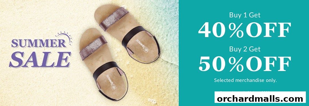 Summer sale banner for Arch Angel Shoes featuring sandals and discount offers.