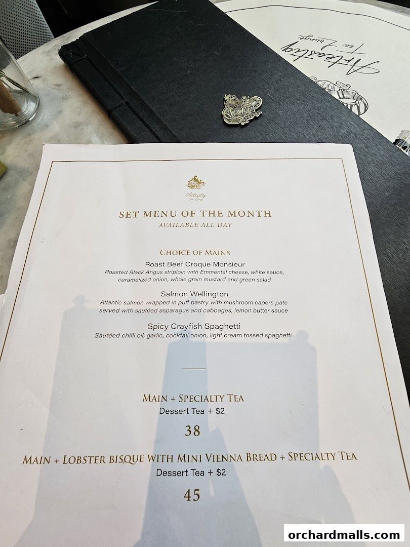 Menu page for Arteastiq  Mandarin Gallery