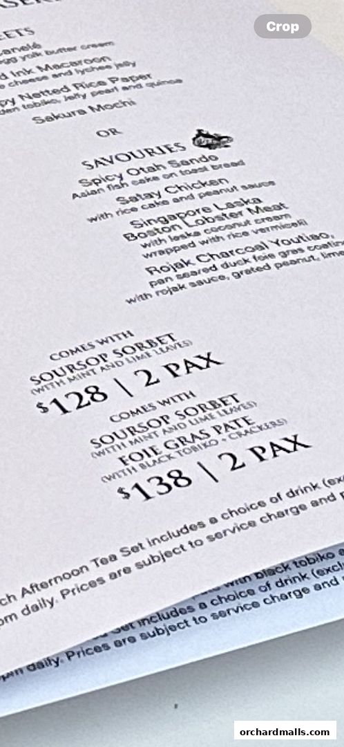 Menu page for Arteastiq  Mandarin Gallery