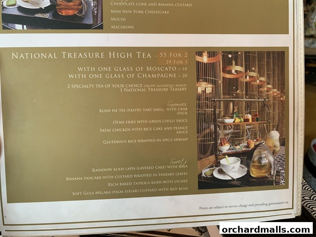 Menu page for Arteastiq  Mandarin Gallery