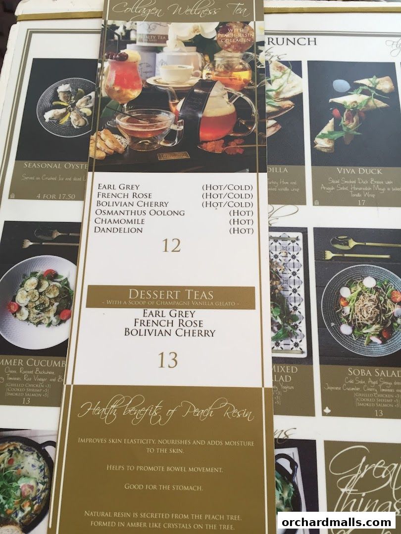 Menu page for Arteastiq  Mandarin Gallery