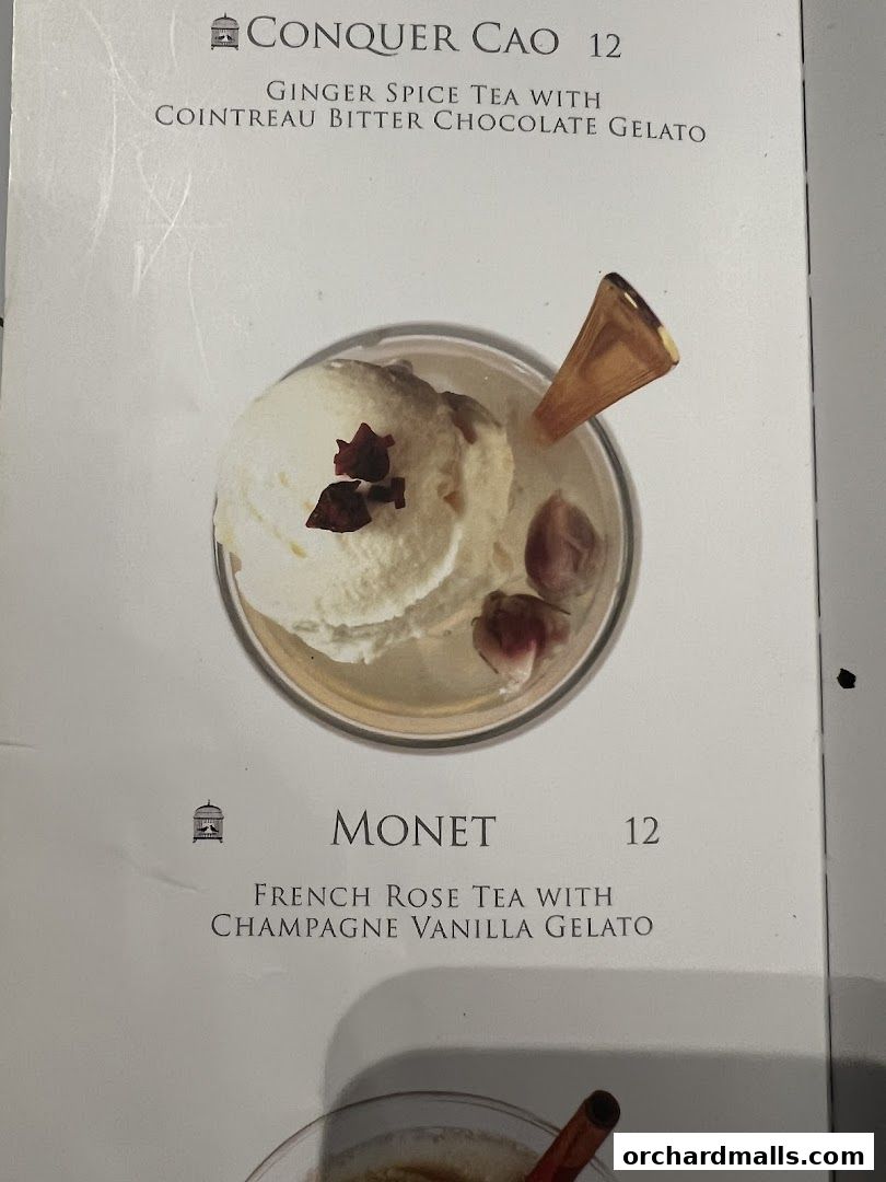 Menu page for Arteastiq  Mandarin Gallery