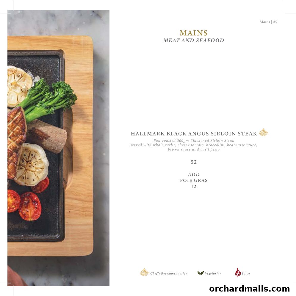 Menu page for Arteastiq  Mandarin Gallery