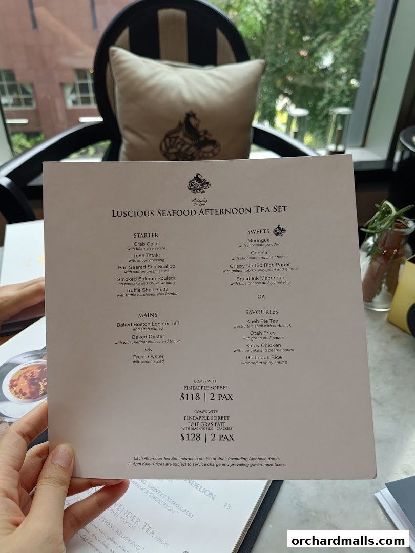 Menu page for Arteastiq  Mandarin Gallery