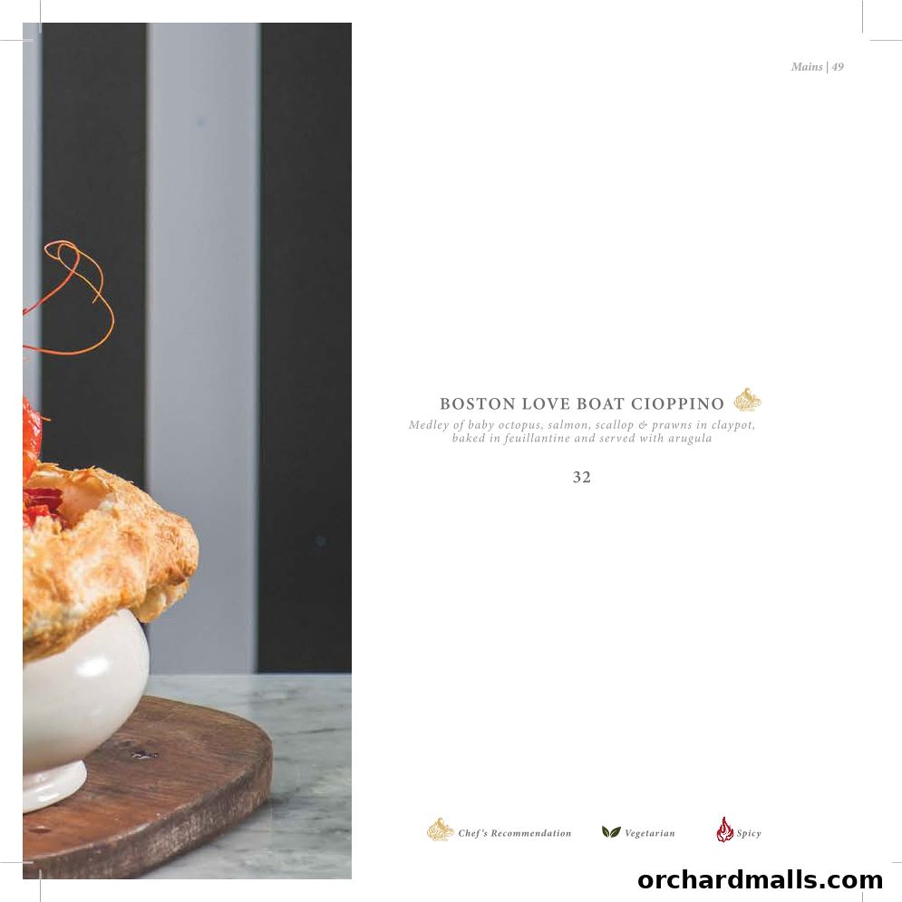 Menu page for Arteastiq  Mandarin Gallery