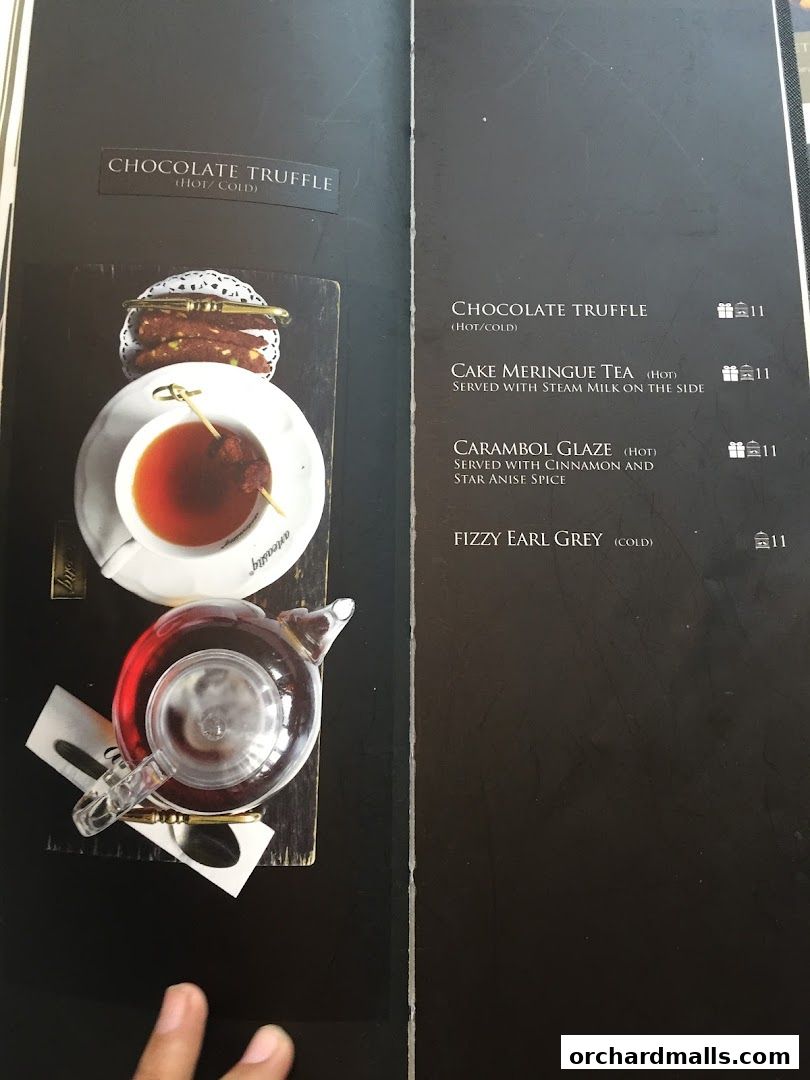 Menu page for Arteastiq  Mandarin Gallery