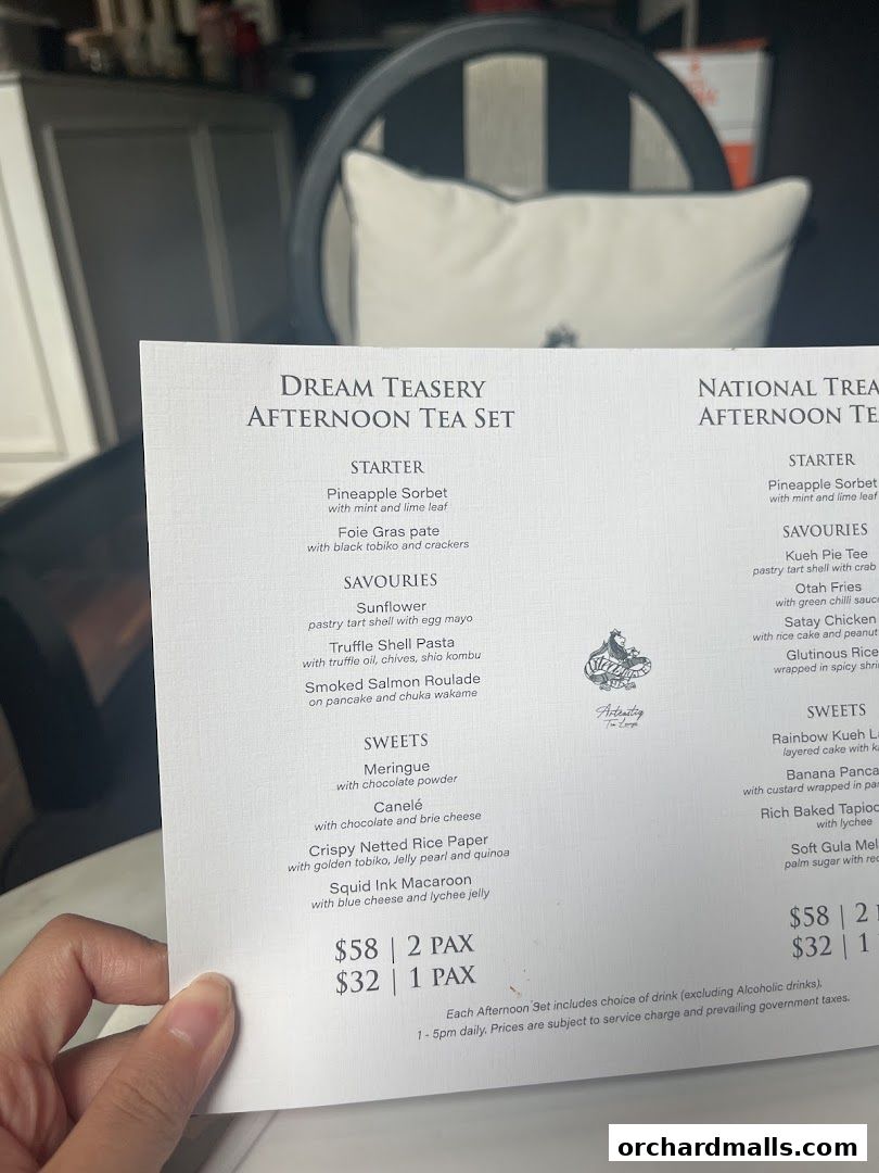 Menu page for Arteastiq  Mandarin Gallery