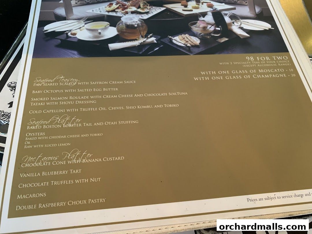 Menu page for Arteastiq  Mandarin Gallery