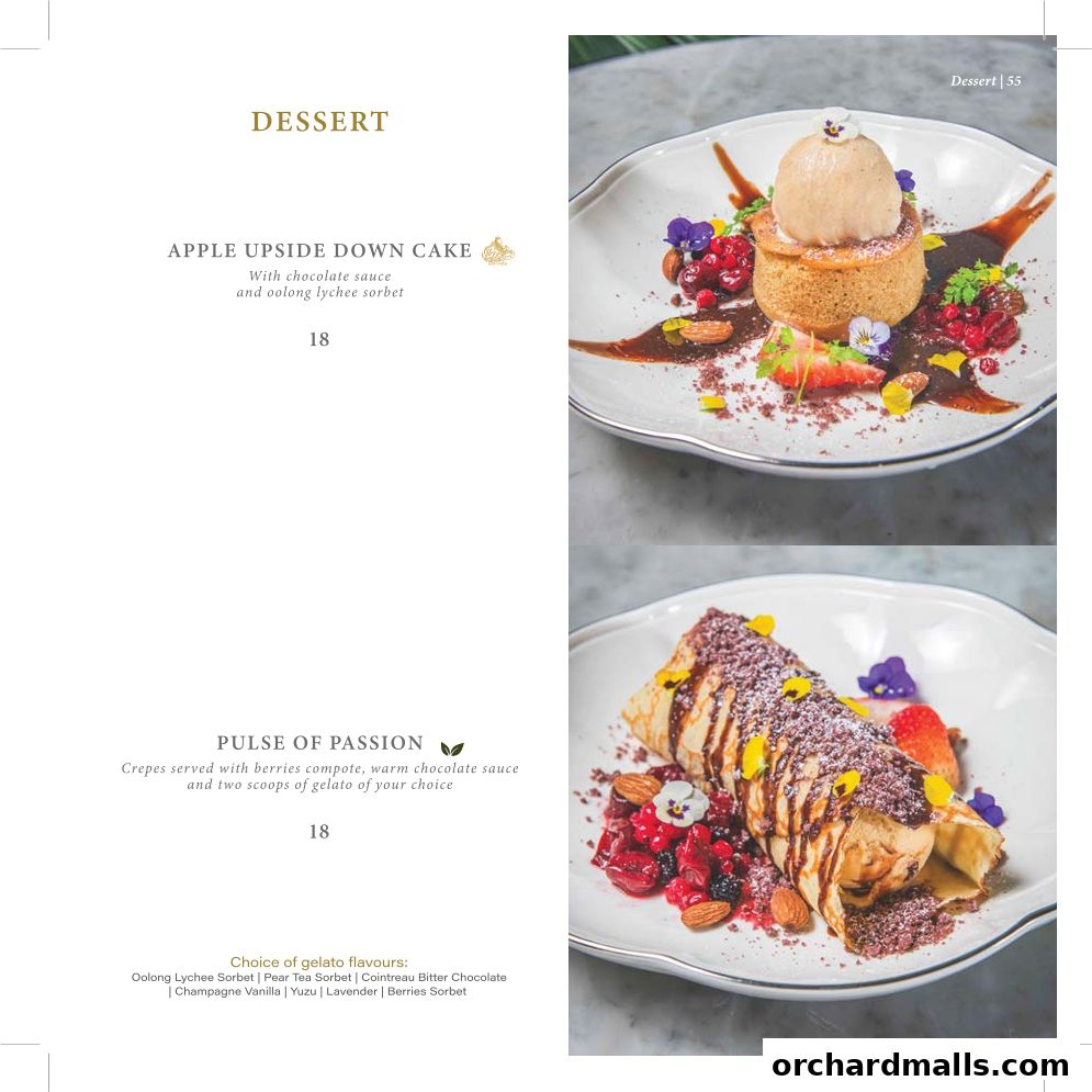 Menu page for Arteastiq  Mandarin Gallery