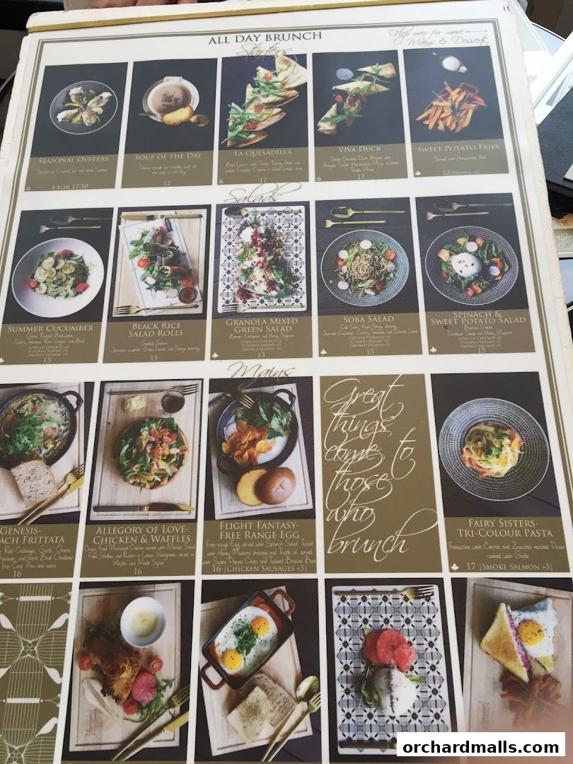 Menu page for Arteastiq  Mandarin Gallery